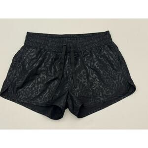 NWT Zyia Active Black Leopard Print Bomber Shorts Liner Women's Small